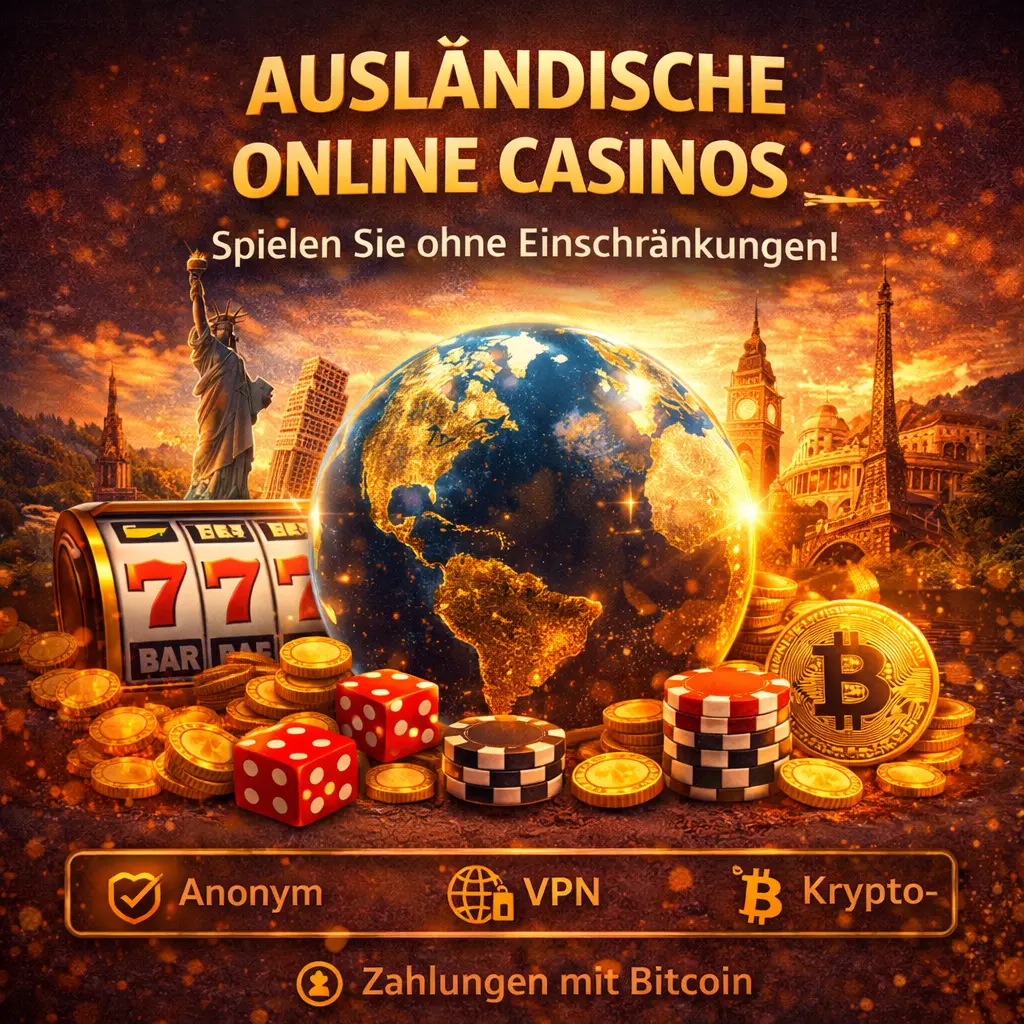 Ausländische Online Casinos Schweiz — Spielen ohne Einschränkungen, VPN, Krypto, anonym